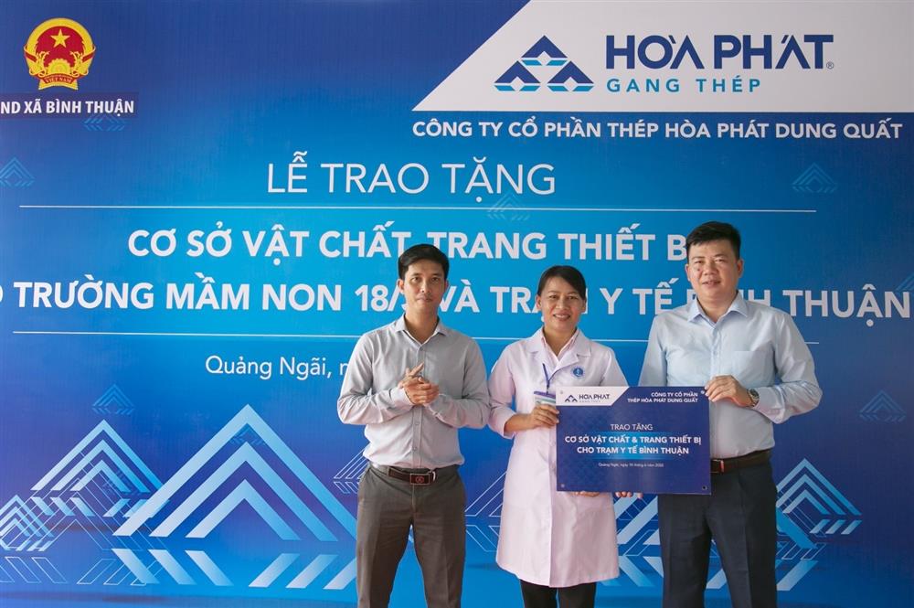 Hòa Phát Dung Quất tài trợ hơn 5 tỷ đồng nâng cấp trường học và trạm y tế tại Quảng Ngãi  